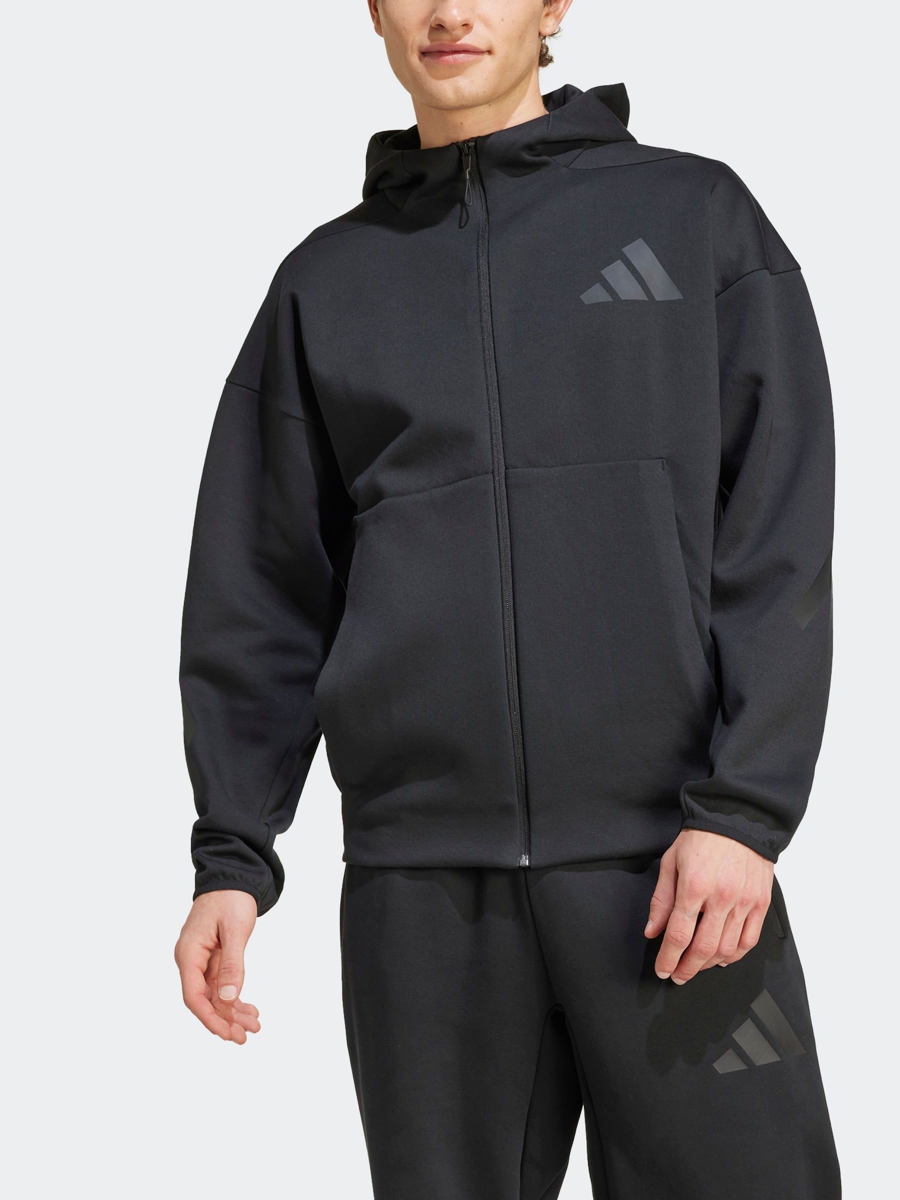 Buy adidas Black Z.N.E. Full Zip Hooded Track Jacket from Next