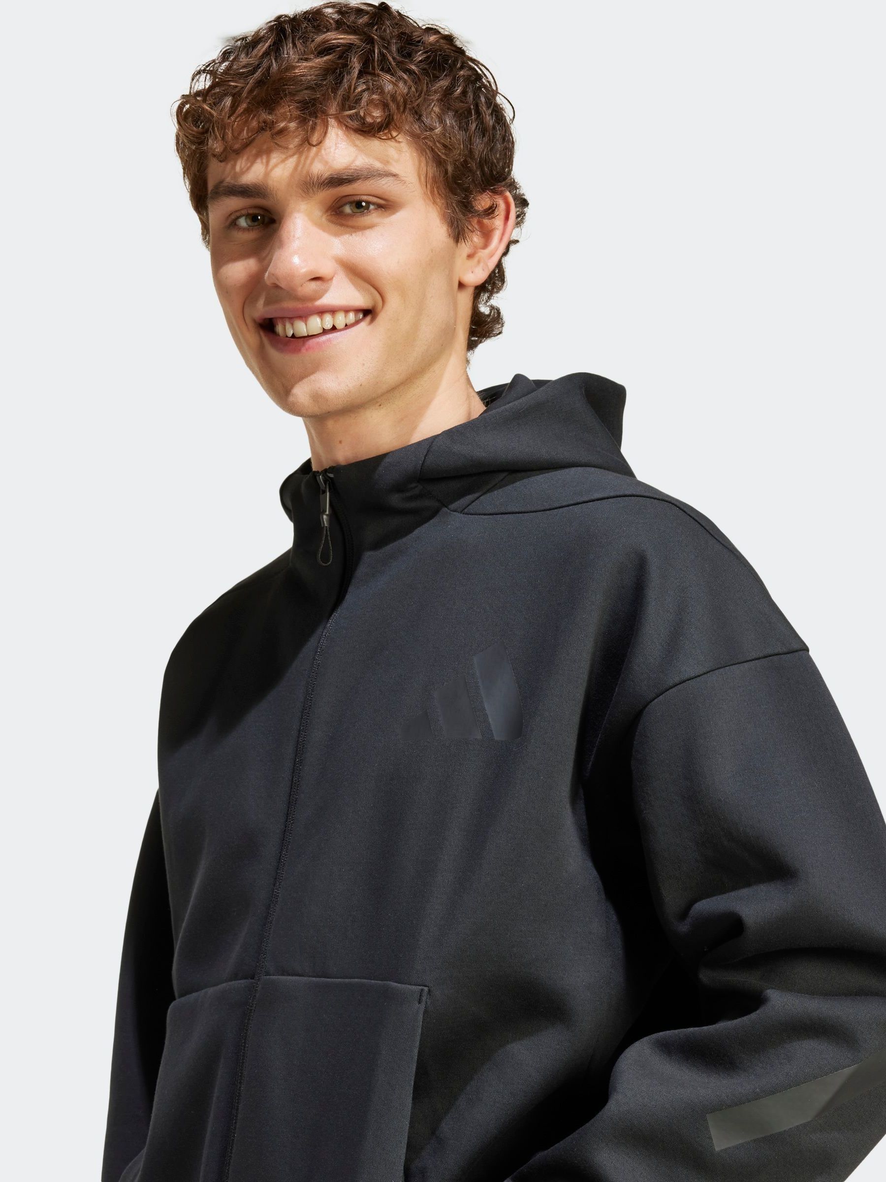 Buy adidas Black Z.N.E. Full Zip Hooded Track Jacket from Next