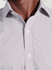Brook Taverner Blue Micro Check Oxford Cotton Shirt - Image 2 of 5
