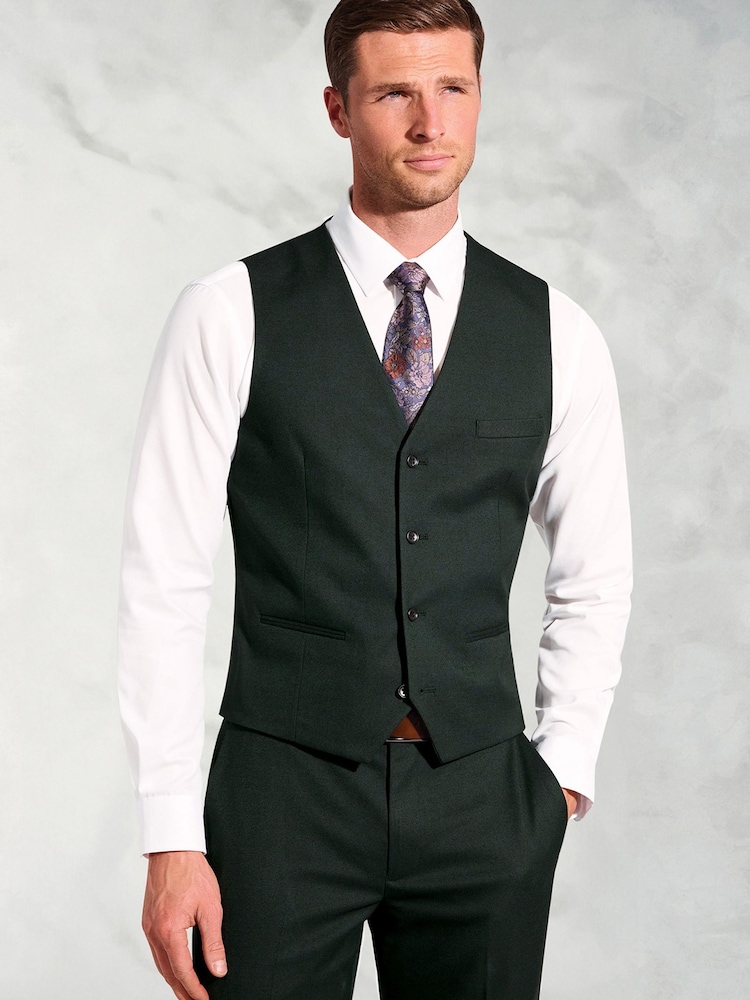 Brook Taverner Green Flannel Suit Waistcoat - Image 1 of 3