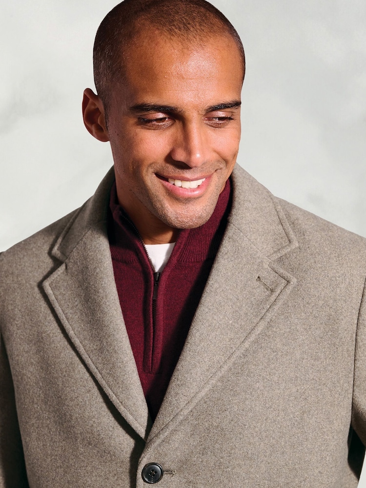 Brook Taverner Brown Wool Blend Overcoat - Image 2 of 4