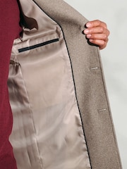 Brook Taverner Brown Wool Blend Overcoat - Image 4 of 4