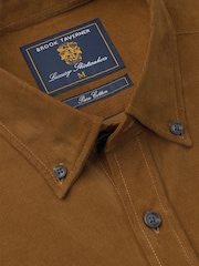 Brook Taverner Brown Needlecord Cotton Shirt - Image 4 of 5