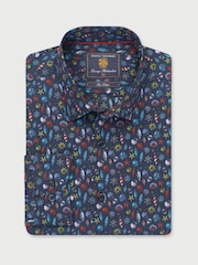 Brook Taverner Blue Bauble Cotton Print Shirt - Image 3 of 5