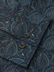 Bleu - Chemise Brook Taverner en coton à motif paisley - Image 6 de 6