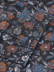 Brook Taverner Black Ornate Multi-Floral Print Cotton Shirt - Image 5 of 5