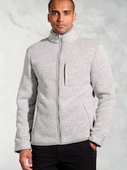 Brook Taverner Grey Zip Through Fleece Jacket - Image 1 of 3