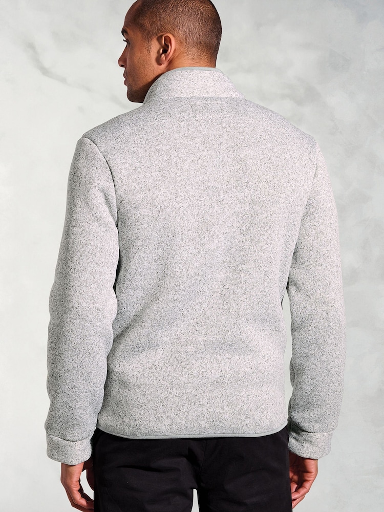 Brook Taverner Grey Zip Through Fleece Jacket - Image 2 of 3 Brook Taverner Grey Zip Through Fleece Jacket - Image 2 of 3