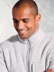 Brook Taverner Grey Zip Through Fleece Jacket - Image 3 of 3