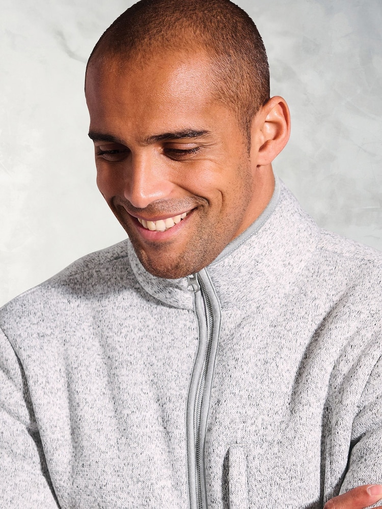 Brook Taverner Grey Zip Through Fleece Jacket - Image 3 of 3 Brook Taverner Grey Zip Through Fleece Jacket - Image 3 of 3