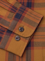 Brook Taverner Yellow Check Brushed Cotton Shirt - Image 5 of 5