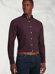 Brook Taverner Purple Oxford Cotton Shirt - Image 2 of 6