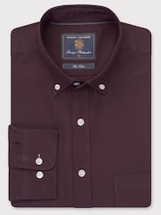 Brook Taverner Purple Oxford Cotton Shirt - Image 4 of 6