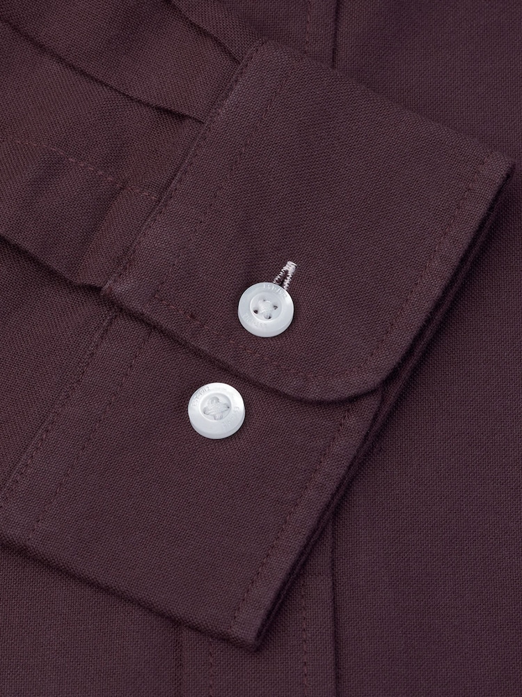 Brook Taverner Purple Oxford Cotton Shirt - Image 6 of 6 Brook Taverner Purple Oxford Cotton Shirt - Image 6 of 6