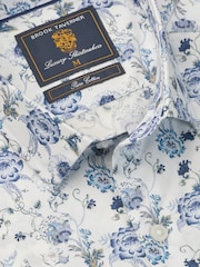 Brook Taverner White Ornate Floral Print Cotton Shirt - Image 4 of 5