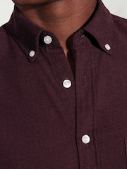 Brook Taverner Red Melange Brushed Shirt - Image 2 of 5