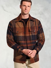 Brook Taverner Brown Rustic Check Overshirt - Image 1 of 5