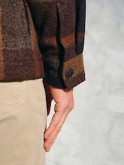 Brook Taverner Brown Rustic Check Overshirt - Image 4 of 5