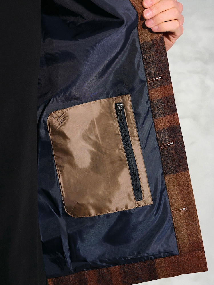 Brook Taverner Brown Rustic Check Overshirt - Image 5 of 5