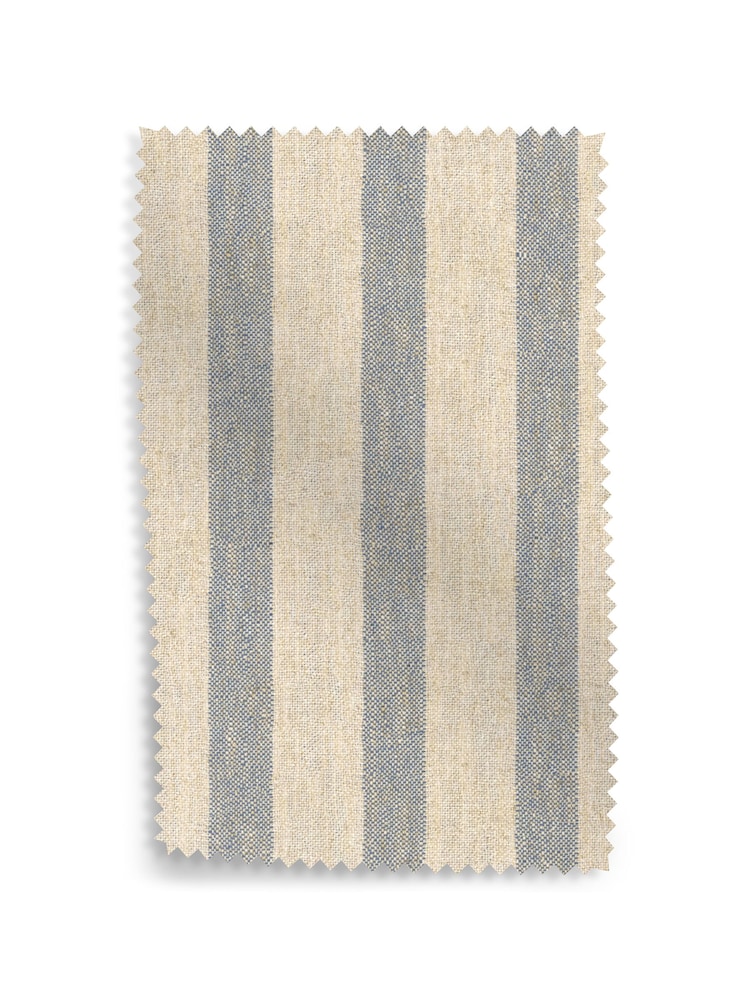 Laura Ashley Seaspray Blue Kinsham Stripe Upholstery Swatch - Image 1 of 1