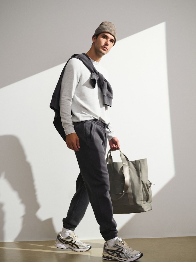 YPB Abercrombie & Fitch Grey Neo KNIT MAX Cinched Bottom Joggers - Image 2 of 9