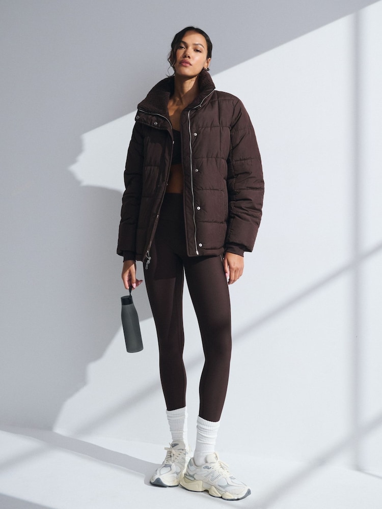 YPB Abercrombie & Fitch Brown Puffer Jacket - Image 2 of 7