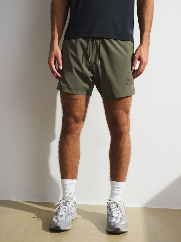 YPB Abercrombie & Fitch Green MotionTEK Retro Shorts - Image 2 of 7