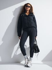 YPB Abercrombie & Fitch Black Mini Puffer Jacket - Image 5 of 7