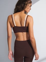 YPB Abercrombie & Fitch Brown StudioFLEX Sweetheart Sports Bra - Image 2 of 7