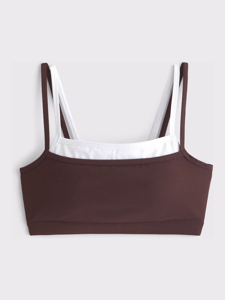 YPB Abercrombie & Fitch Brown StudioFLEX Sweetheart Sports Bra - Image 7 of 7