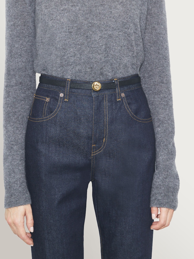 Tory Burch Black Romy Reversible Belt - Image 4 of 4