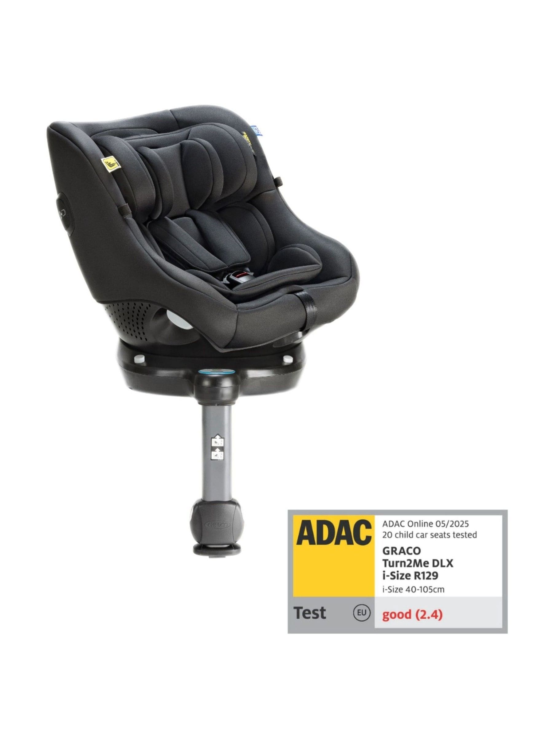 Graco Turn2Me Dlx I-Size R129 360° Rotating Isofix Car Seat - Midnight - Image 3