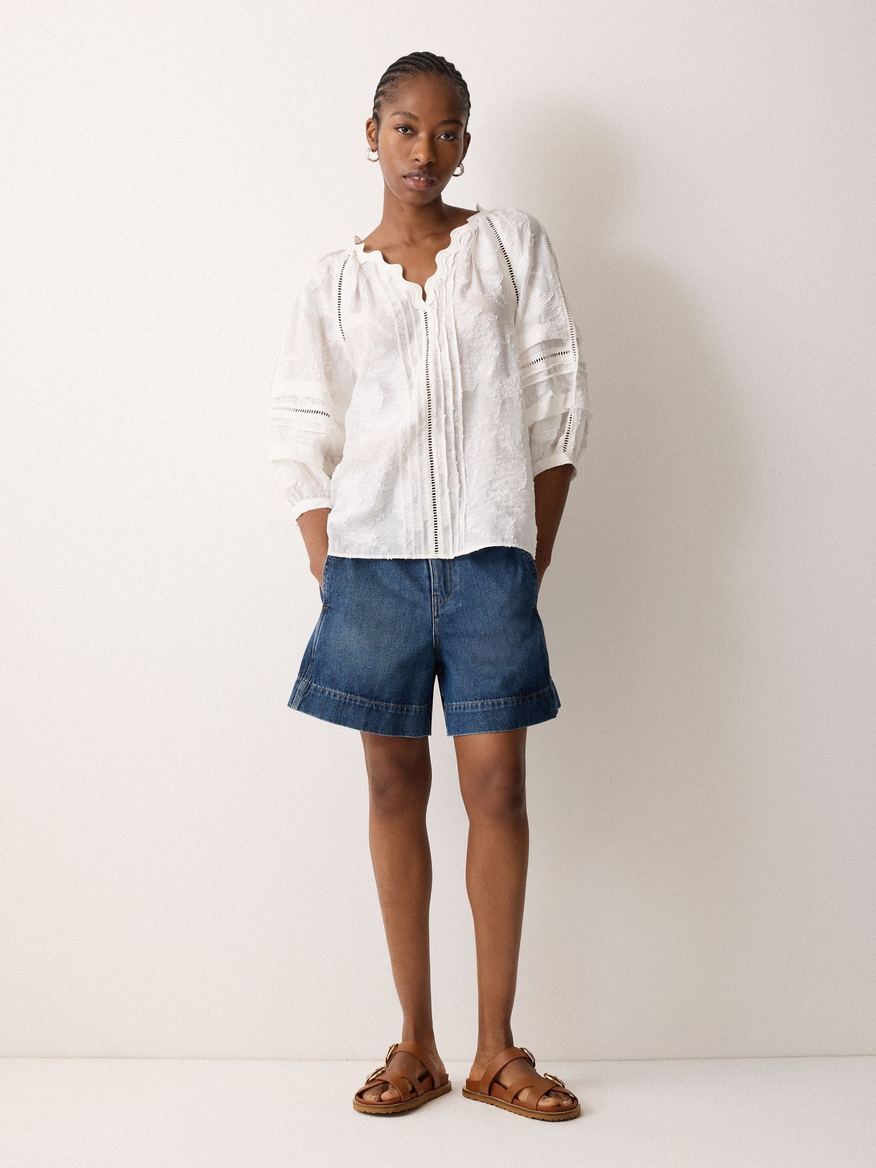 Buy Jigsaw White Textured Jacquard Top from Next Hong Kong