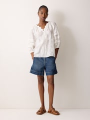 Jigsaw White Textured Jacquard Top - Image 3 of 5