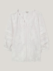 Jigsaw White Textured Jacquard Top - Image 5 of 5