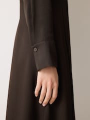 Jigsaw Brown Relaxed Drape Shirt Dress - Image 5 of 6