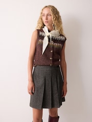 Jigsaw Brown Wool Twill Mini Skirt - Image 1 of 2