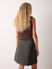 Jigsaw Brown Wool Twill Mini Skirt - Image 2 of 2