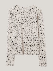 Jigsaw Cream Polka Dot Long Sleeve T-Shirt - Image 5 of 5