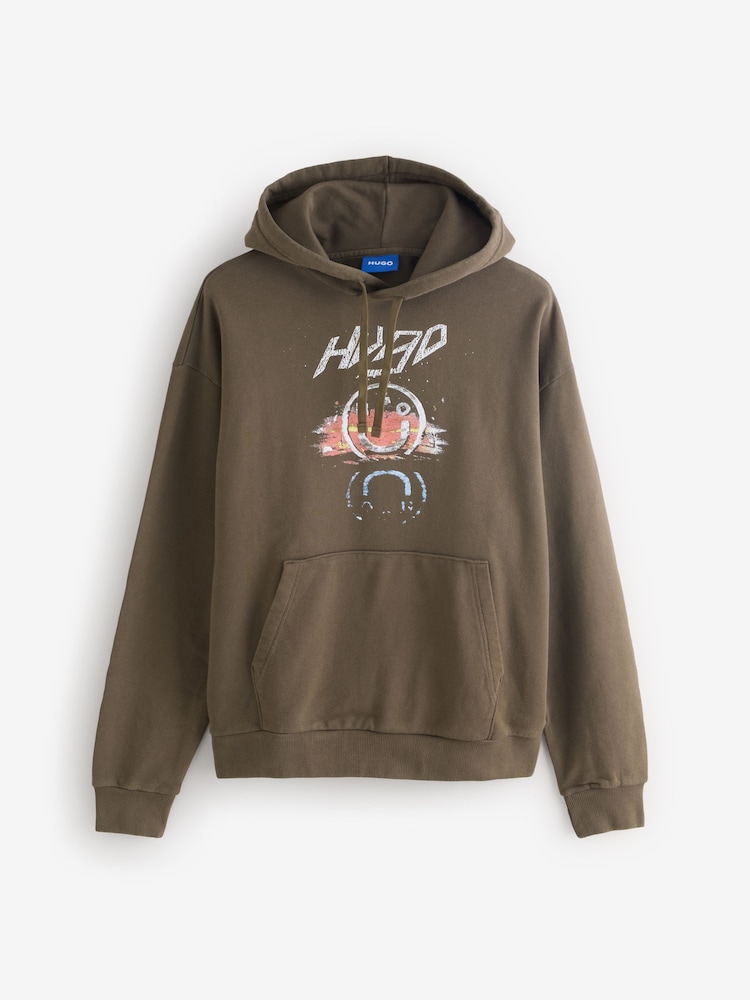 HUGO Brown Smiley Hoodie - Image 5 of 5 HUGO Brown Smiley Hoodie - Image 5 of 5