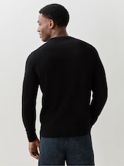 HUGO Black Long Sleeve Logo Jumper - Image 2 of 5