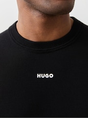 HUGO Black Long Sleeve Logo Jumper - Image 4 of 5