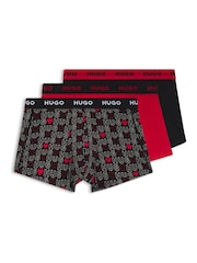 HUGO Red Stretch Cotton Boxers 3 Pack - Image 1 of 1