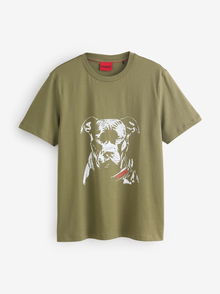 HUGO Green Dog Graphic T-Shirt - Image 5 of 5 HUGO Green Dog Graphic T-Shirt - Image 5 of 5
