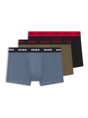 HUGO Black Stretch Cotton Boxers  3 Pack - Image 1 of 1