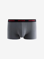 HUGO Black Stretch Cotton Boxers  3 Pack - Image 2 of 4