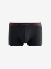 HUGO Black Stretch Cotton Boxers  3 Pack - Image 3 of 4