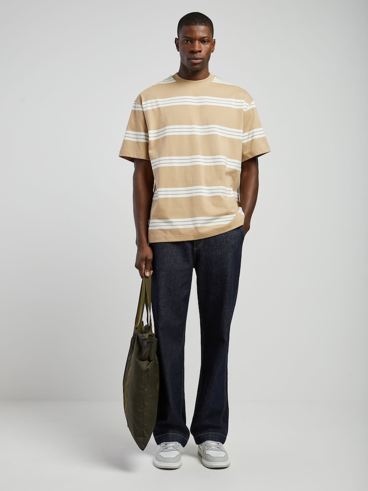 HUGO Natural Striped T-Shirt - Image 2 of 4