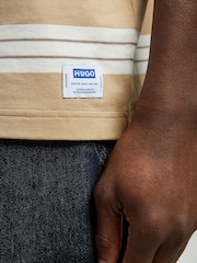 HUGO Natural Striped T-Shirt - Image 4 of 4