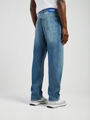 HUGO Blue Nate Relaxed Loose Fit Denim Jeans - Image 3 of 6